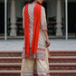 Juniper Women Beige Cotton Cambric Printed Kurta, Sharara & Dupatta Set | Swadesiicart