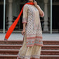 Juniper Women Beige Cotton Cambric Printed Kurta, Sharara & Dupatta Set | Swadesiicart