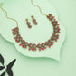 Tehzeeb Creations Gold Pleate Pink Colour Choker Set - Swadesiicart