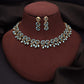 Tehzeeb Creations Gold Pleate Sky Blue Colour Choker Set - Swadesiicart