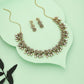 Tehzeeb Creations Gold Pleate White Colour Choker Set - Swadesiicart
