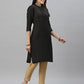 Juniper Black Rayon Festive Solid Straight Kurta For Women | Swadesiicart