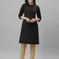 Juniper Black Rayon Festive Solid Straight Kurta For Women | Swadesiicart