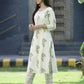 Juniper Off White Cotton Dobby Festive Printed Straight Kurta Sets For Women - Swadesiicart
