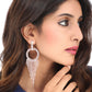 Yellow Chimes Gold-Toned Contemporary Drop Earrings - Swadesiicart