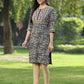 Juniper Black Rayon Festive Embroidered Printed Straight Tunic For Women | Swadesiicart