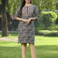 Juniper Black Rayon Festive Embroidered Printed Straight Tunic For Women | Swadesiicart