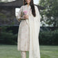 Juniper Off White Rayon Festive Printed Skd For Women - Swadesiicart