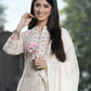 Juniper Off White Rayon Festive Printed Skd For Women - Swadesiicart