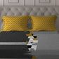 MYTRIDENT Grey Melange White Geometric Cotton 144 TC Queen Bedsheet With 2 Pillow Covers - Swadesiicart