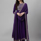 Khushal K Ethnic Motifs Embroidered Sequined Kurta with Palazzos & Dupatta