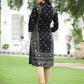 Juniper Women Black Rayon Festive Embroidered Straight Kurta | Swadesiicart
