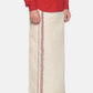 Sethukrishna Men Off White Traditional Kerala Double Mundu | Swadesiicart