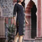 Juniper Women's Black Rayon Printed Straight Kurta - Swadesiicart
