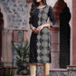 Juniper Women's Black Rayon Printed Straight Kurta - Swadesiicart