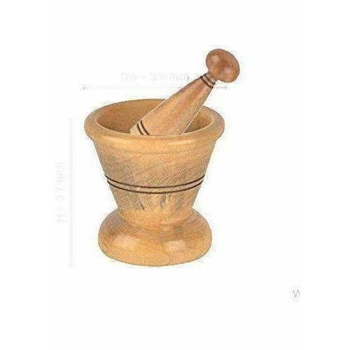 Wooden Spice Masher Mortar & Pestle - Swadesiicart