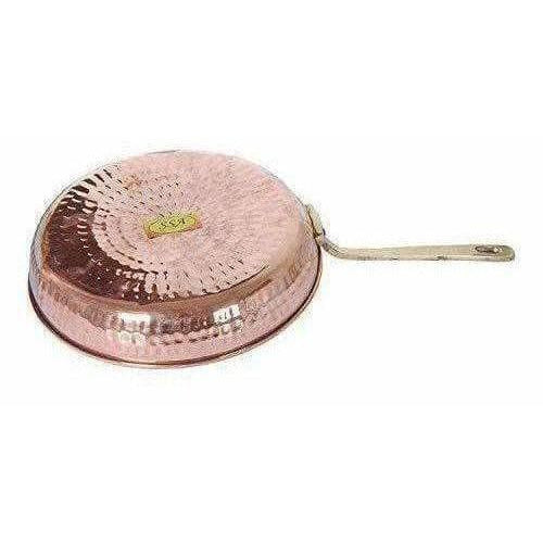 Copper Fry Pan Tadka Pan - Frying Cooking Serving Dishes - Swadesiicart