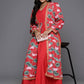 Ahalyaa Women's Traditional wear Ethnic Dress - Red | Swadesiicart