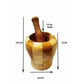 Wooden Motar Pestle Set (Brown) - Swadesiicart