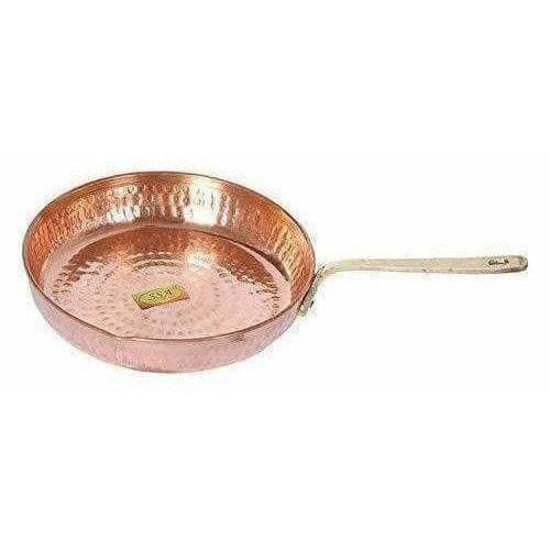 Copper Fry Pan Tadka Pan - Frying Cooking Serving Dishes - Swadesiicart