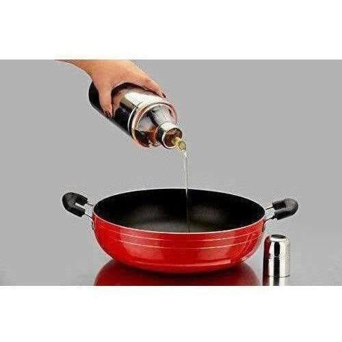 Nirlon Stainless Steel Oil Pot, 1 Litre, Silver - Swadesiicart