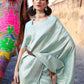 Mitera Women Turquoise Blue Ethnic Motifs Silk Blend Banarasi Saree | Swadesiicart