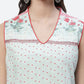 Biba Women Green Floral Printed Thread Work Kurta - Swadesiicart