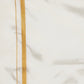 Sethukrishna Men Cream-Coloured Solid Dhotis With Angavastram | Swadesiicart