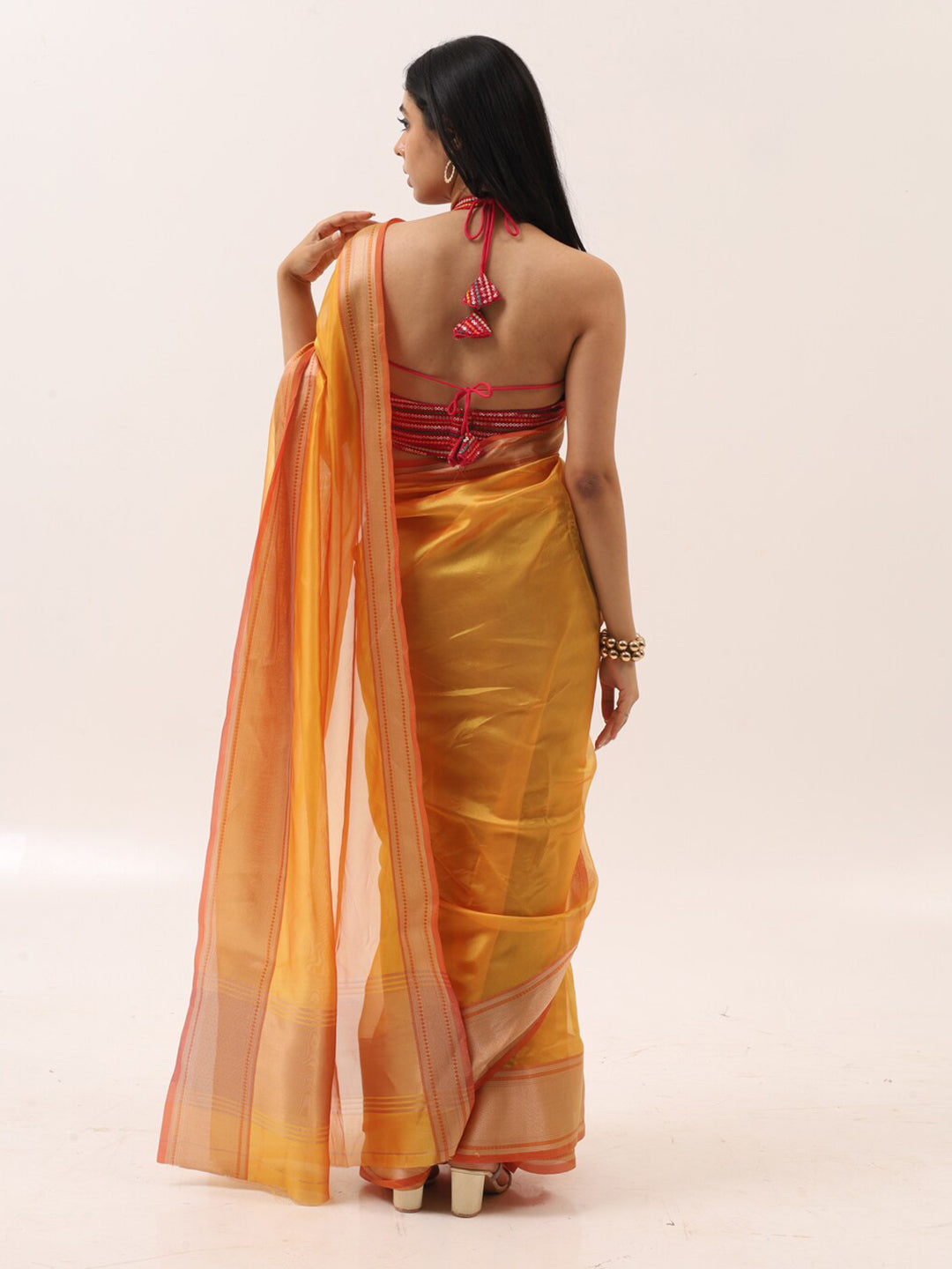 Tikhi Imli Organza Ready to Wear Saree | Swadesiicart