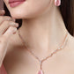 NVR Women's Rose Gold Artificial Stones Studded Handcrafted Jewellery Set - NR Retail-NVR