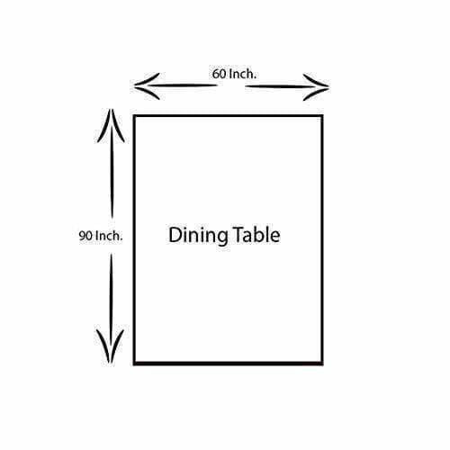 Transparent With Golden Lace 6 Seater Dinning Table Cover - Swadesiicart