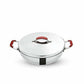 Stainless Steel Kadai with Lid - 2.5 Litres - Swadesiicart