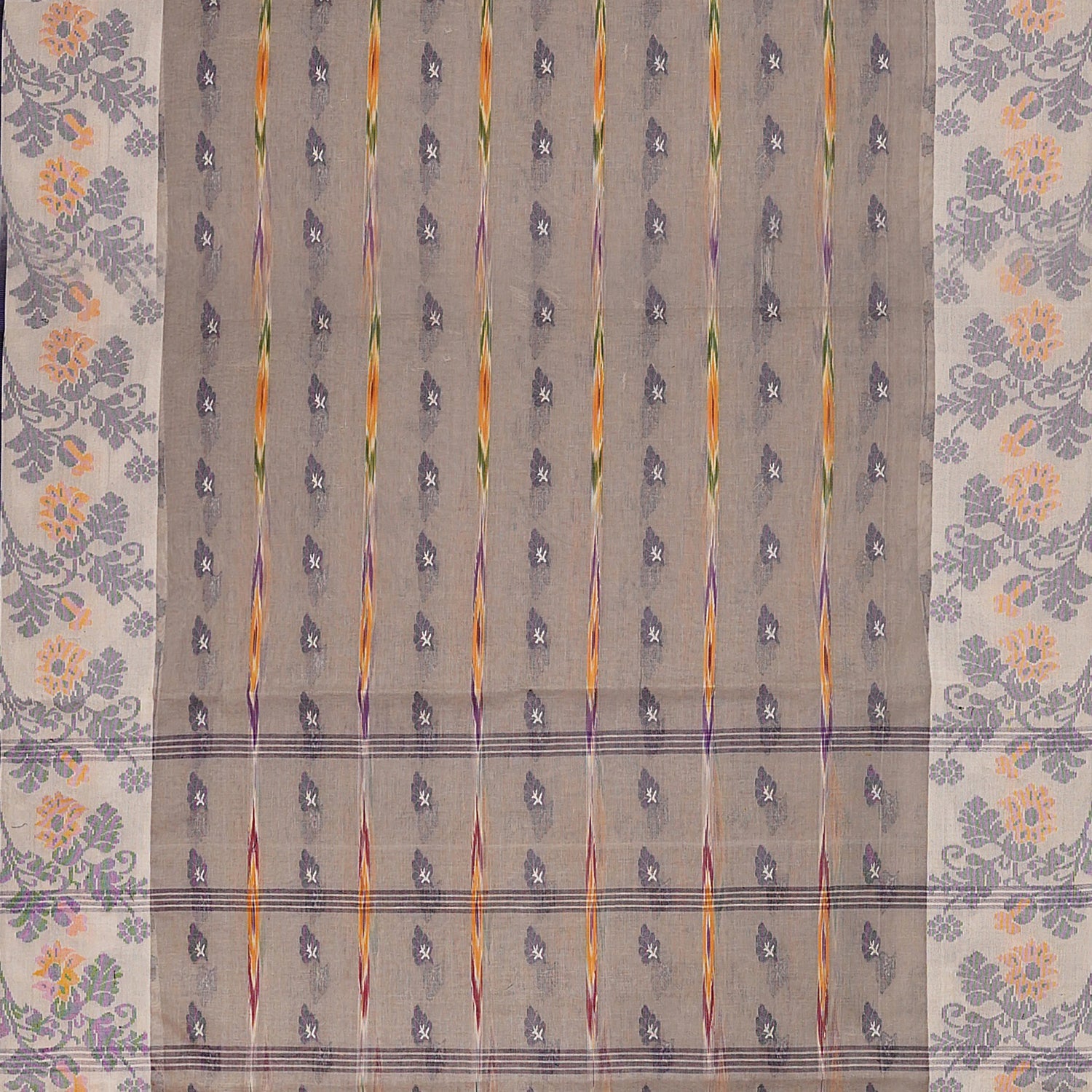 Exclusive Collection 100% Pure Cotton Rose Mauve Tant Saree With Hand Weaving Work - Swadesiicart