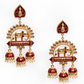 Elephant Shape Maroon Jhumki Drop Earrings for Womens by House of Ree | Swadesiicart