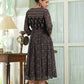 Juniper Black Georgette Festive Printed Anarkali Flared Anarkali Kurta For Women | Swadesiicart