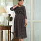 Juniper Black Georgette Festive Printed Anarkali Flared Anarkali Kurta For Women | Swadesiicart