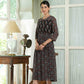 Juniper Black Georgette Festive Printed Anarkali Flared Anarkali Kurta For Women | Swadesiicart