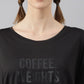 MKH Women Typography Printed Drop-Shoulder Sleeves Dri-FIT Sports T-shirt - Swadesiicart