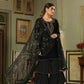 Juniper Black Velvet Festive Solid Straight Skd For Women | Swadesiicart
