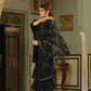 Juniper Black Velvet Festive Solid Straight Skd For Women | Swadesiicart