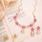 Tehzeeb Creations Rose Gold-Polished Pink Colour Necklace With Stud - Swadesiicart