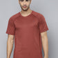 Alcis Men Rust Slim Fit T-shirt | Swadesiicart