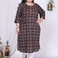 Swasti Plus Size Floral Printed Cotton Straight Kurta - Swadesiicart