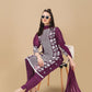 HERE&NOW Floral Lucknowi Chikankari Embroidered Kurta with Trousers & Dupatta | Swadesiicart