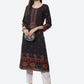 Biba Women Black Ethnic Motifs Printed Kurta - Swadesiicart