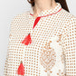 NOZ2TOZ Women's Off-White A-Line Kurta- (1pc set) - Swadesiicart