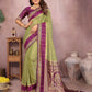 Aastha Fashion Mehndi Kalamkari Silk Zari Woven Saree