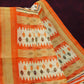 Combo of Off White and Orange Patan Patola Semi Chanderi Saree By Gayathri Reddy Designer Studio | Swadesiicart