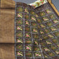 Shades of Light Apple Green And Dark Mehndi Green Colour Blouse Ikat Design Semi Chanderi Saree By Gayathri Reddy Designer Studio | Swadesiicart