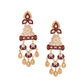 Shoshaa Red Contemporary Drop Earrings - Swadesiicart
